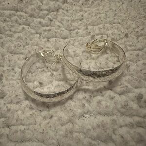 Endemic Elegant Silver clip on Hoop Earrings. No piercing required.